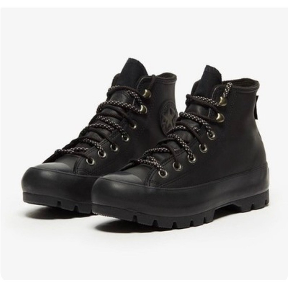 Converse Chuck Taylor Lugged Winter GORE-TEX Boots Black Leather Womens 7.5